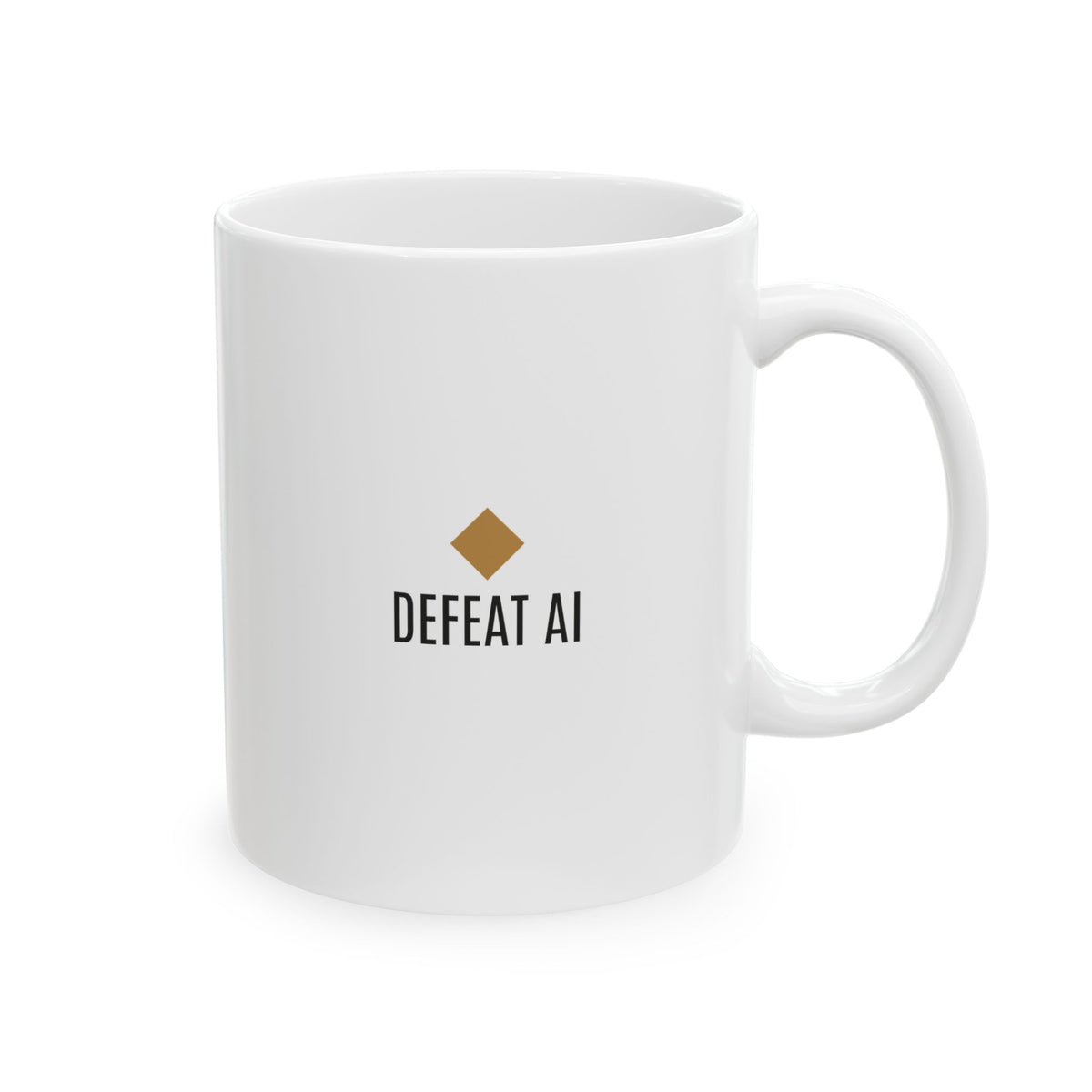 God Is Greater Than AI (G>AI™) White Ceramic Coffee Mug