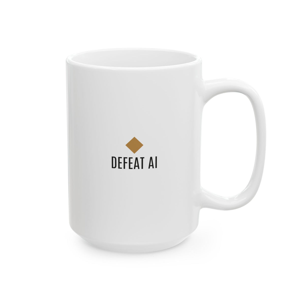 God Is Greater Than AI (G>AI™) White Ceramic Coffee Mug
