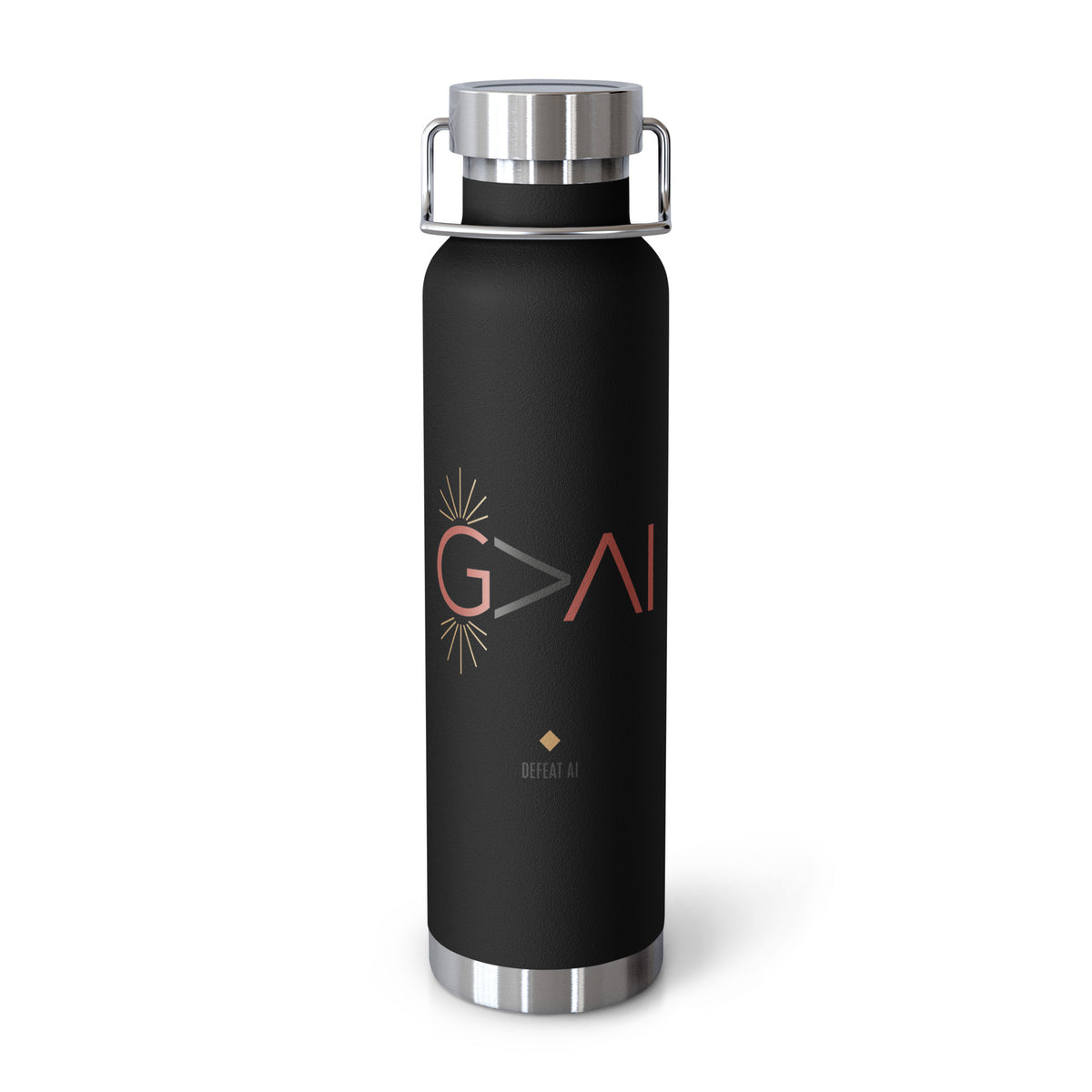 bottle-black.jpgBlack God Is Greater Than AI 22 oz insulated water bottle