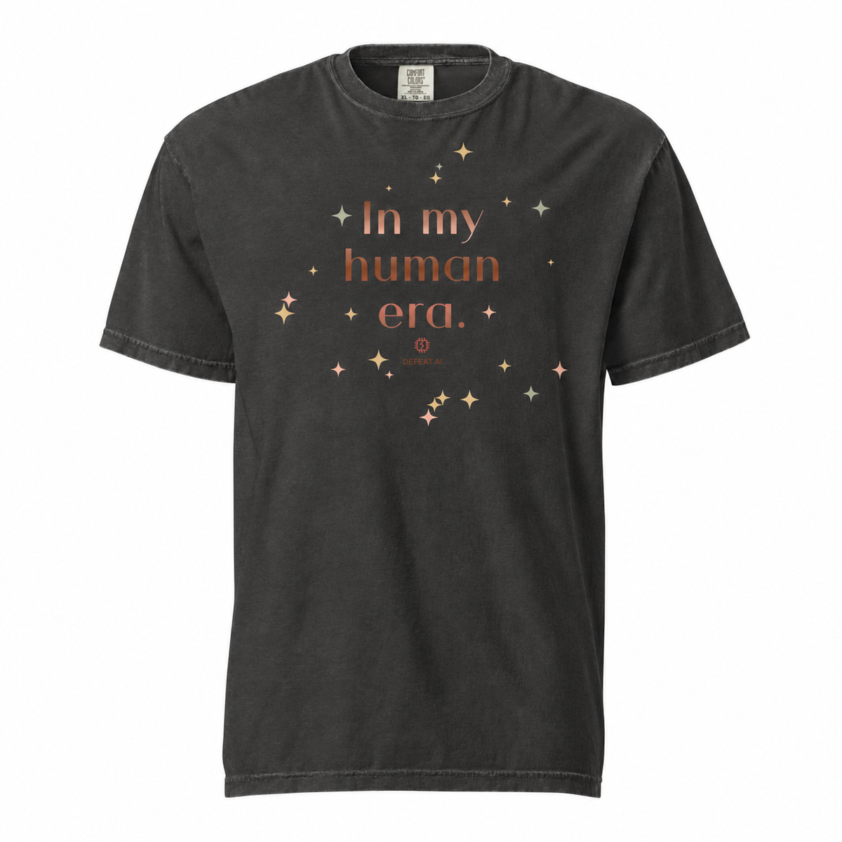 Pepper distressed In My Human Era Comfort Colors T-shirt front