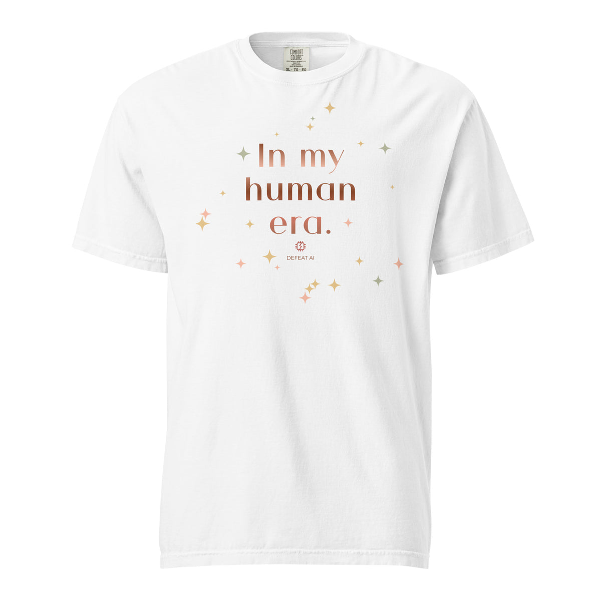 White In My Human Era Comfort Colors T-shirt front